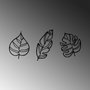 Wallity Leaves - 485 Escultura de Pared Metálica Negra